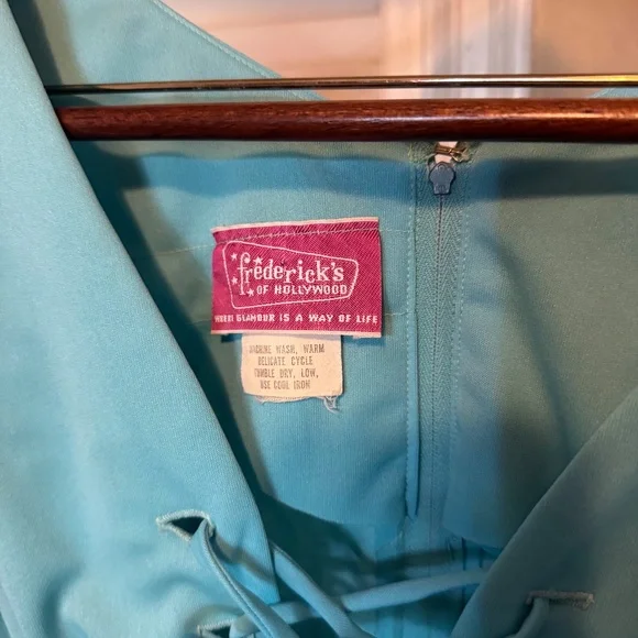 Fredrick's of Hollywood Teal Mini Dress - Picture 2 of 5
